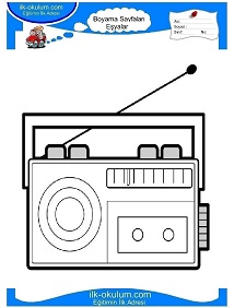 Çocuklar İçin Radio Boyama Sayfaları 